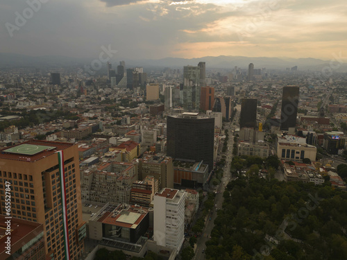 Different images of the south of Mexico City  sunsets over the metropolis
