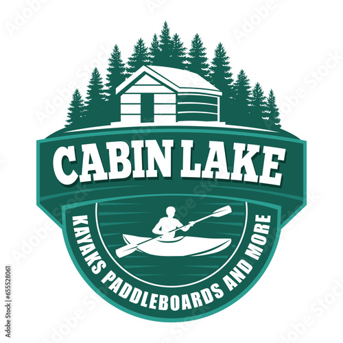 Kayak, Paddleboard and Cabin Rent Logo Design