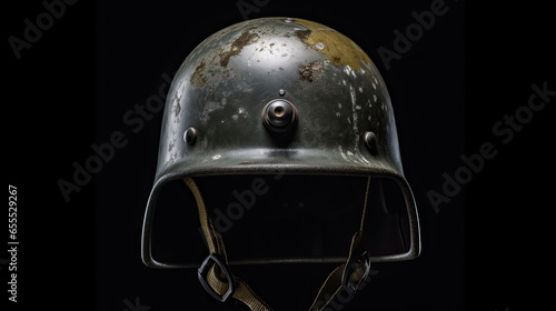 War helmet of military. Generative Ai