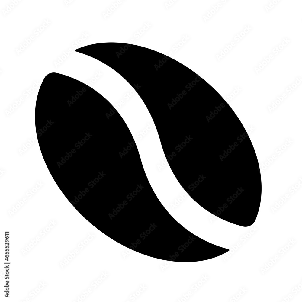 Illustration of Coffee Bean design Glyph Icon Illustration of Coffee Bean design Glyph Icon