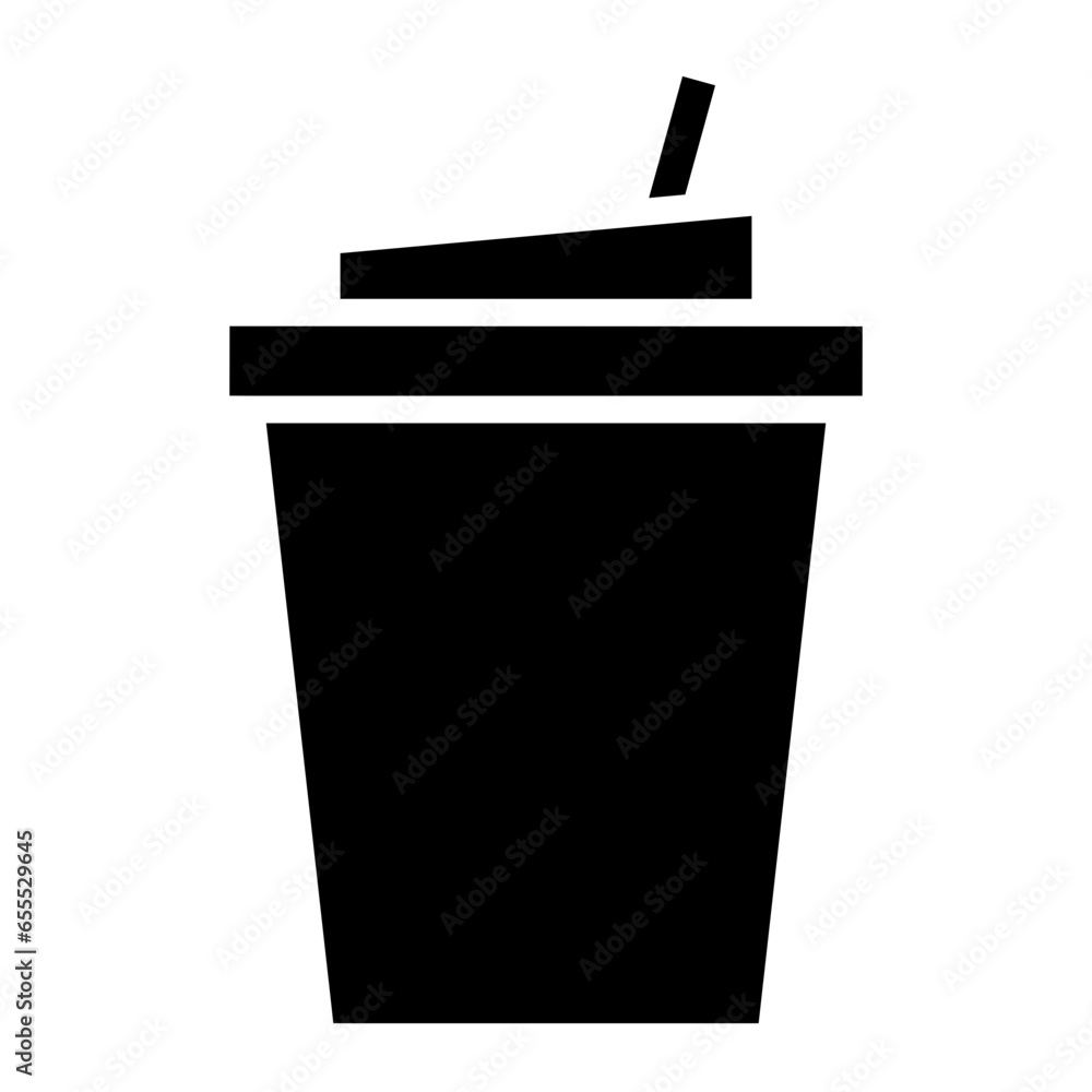 Illustration of Coffee Cup Paper design Glyph Icon Illustration of Coffee Cup Paper design Glyph Icon