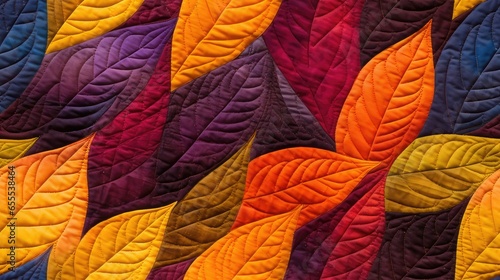 seamless repeatable pattern of colorful fall leaves that can be repeated to create an endless pattern. generative AI