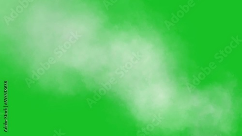 Smoke on green screen background motion graphic effect. 