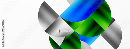 Minimalist geometric background featuring metallic round triangles, delivering sleek and modern visual aesthetic with emphasis on clean, metallic forms for wallpaper, banner, background, landing page