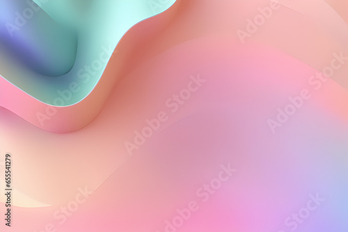 Abstract wave art with pastel gradient colors