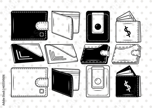 Wallet SVG, Wallet Silhouette, Money Bag Svg, Card Holder Wallet Svg, Leather Wallet Svg, Purse & Wallet bundle
