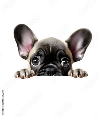 French Bulldog Peeking Dog © Alan