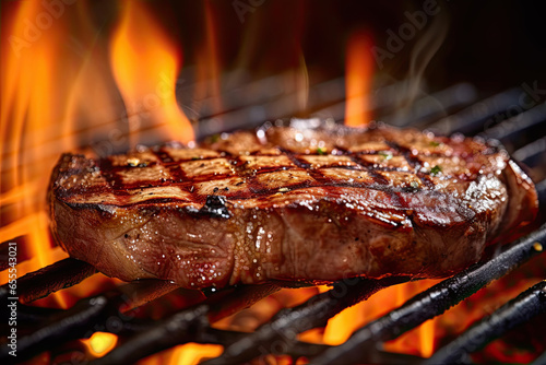 A grilled juicy steak
