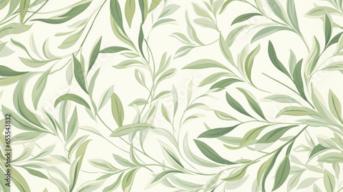 Artistic style with leaves depicted on a clean white background
