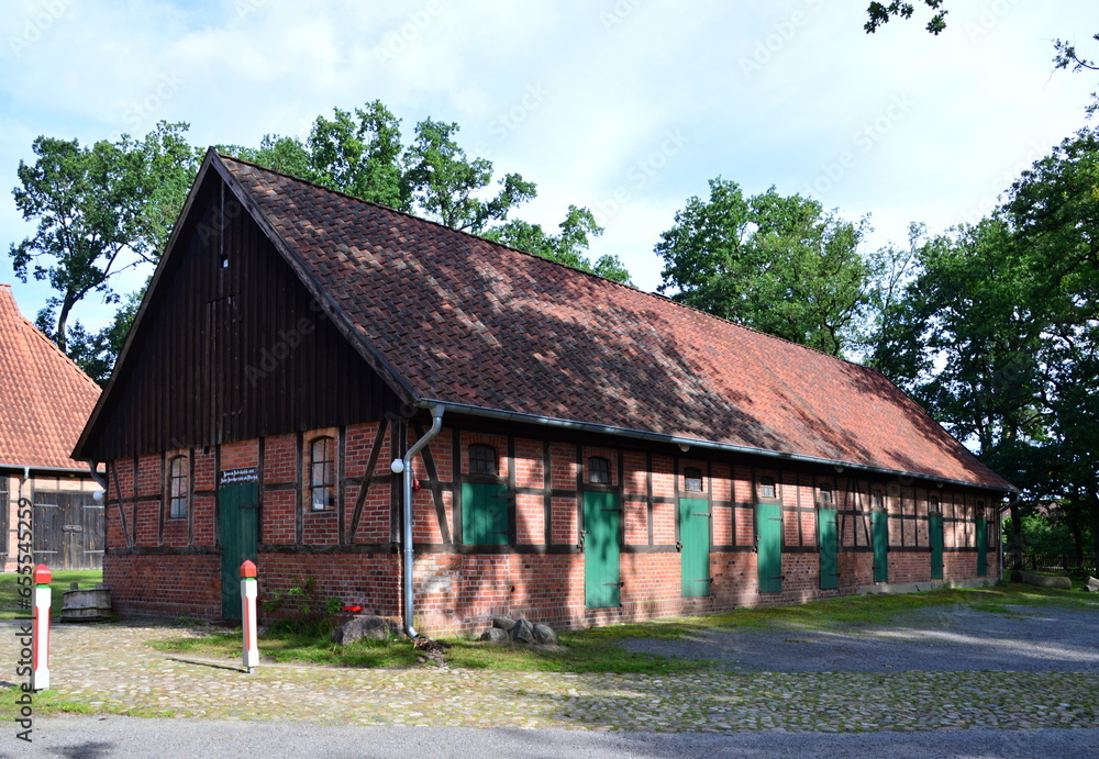 Historical Farm in the Town Wietzendorf, Lower Saxony Historical Farm in the Town Wietzendorf, Lower Saxony
