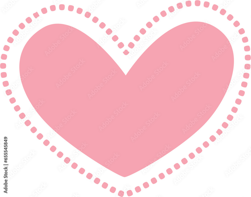 Vector Pink Heart Shape