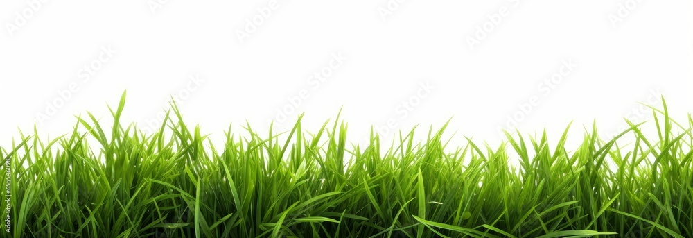 Hi Resolution image of Fresh green grass isolated against a white background, Generative AI Hi Resolution image of Fresh green grass isolated against a white background, Generative AI