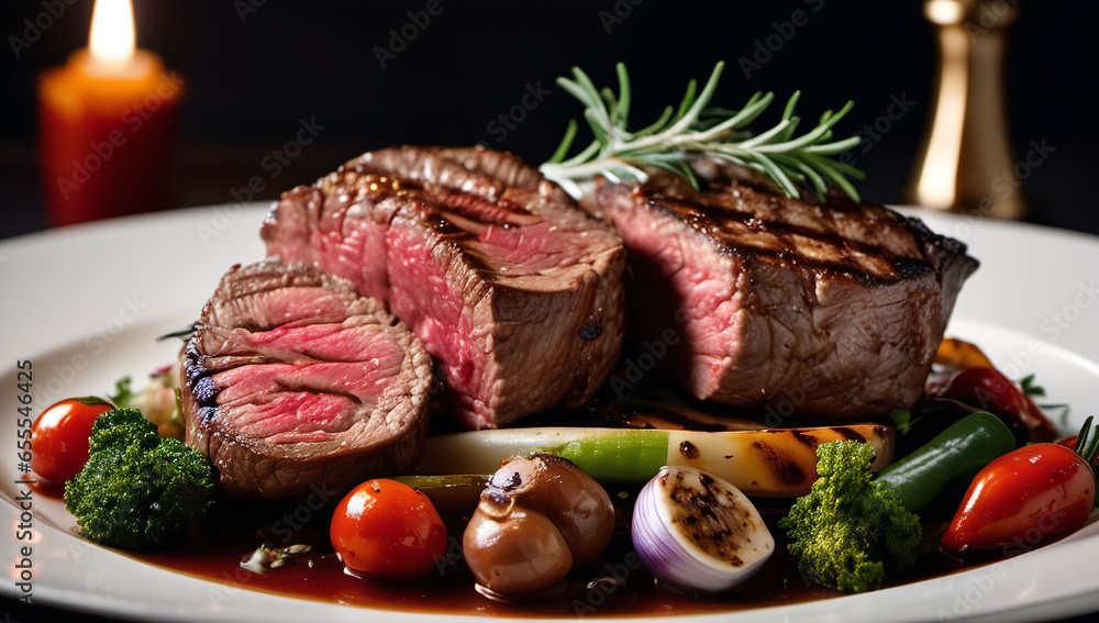 Beautiful meat food close-up shot