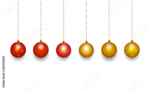 Vector isolated christmas bauble symbols design in set vector