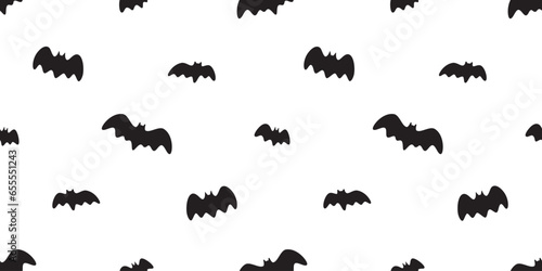 bat seamless pattern Halloween flying wing vector vampire ghost spooky cartoon doodle gift wrapping paper tile background repeat wallpaper scarf isolated devil evil illustration design © CNuisin