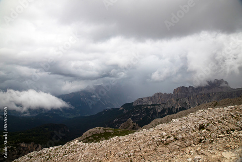 Lastoi De Formin and Cima Ambrizzola from the trail to Nuvolau refuge. photo