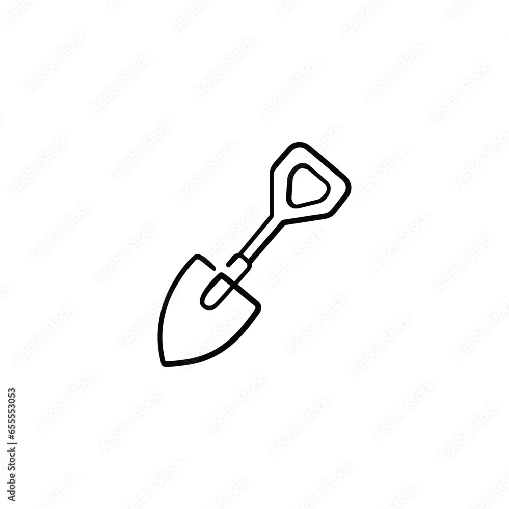 Shovel Line Style Icon Design