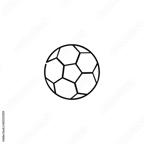 Soccer Ball Line Style Icon Design