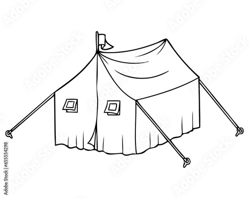 tent line vector illustration