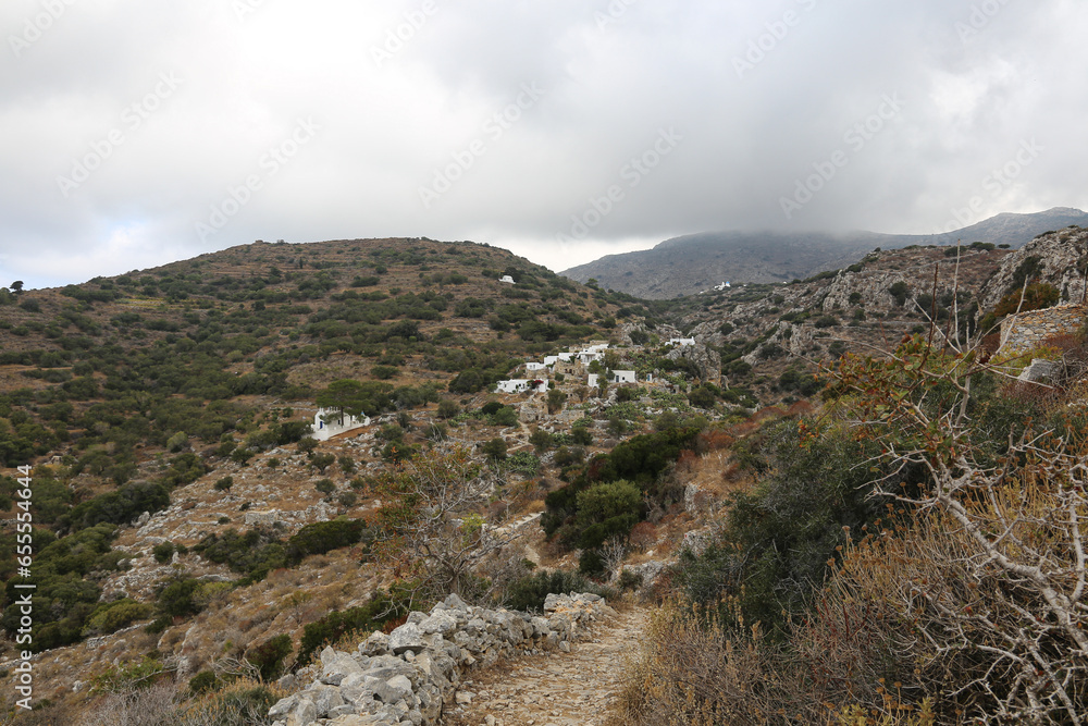  Cycladian village in Amorgos, Greece