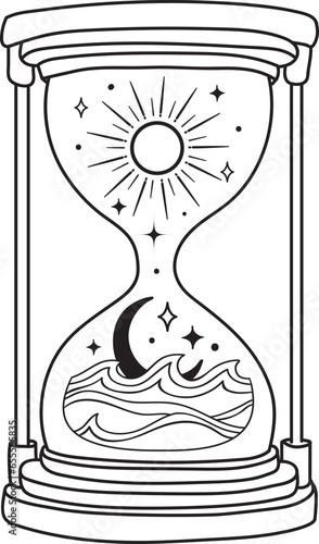 Buddha Hourglass Yoga Symbol