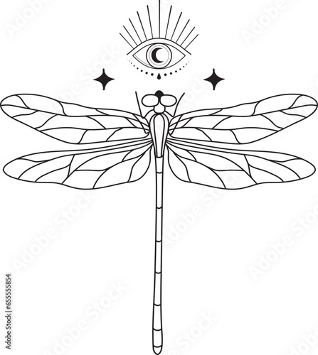 Dragonfly Eye Yoga Symbol