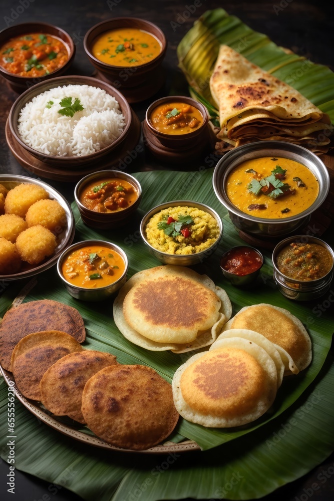 A delicious meal on a vibrant and green table A delicious meal on a vibrant and green table
