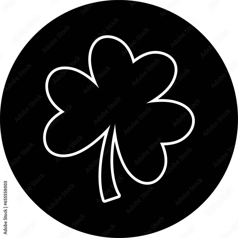 Shamrock vector icon on white background Shamrock vector icon on white background