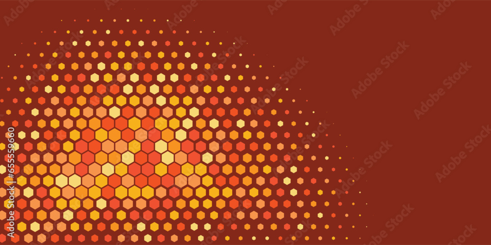 Geometric abstract Hexagon Two Color Background