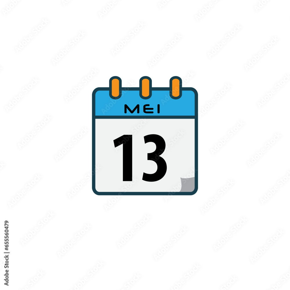 Mei date icon vector logo design template Mei date icon vector logo design template