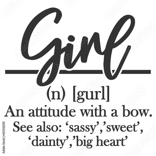 Girl - Funny Description Illustration