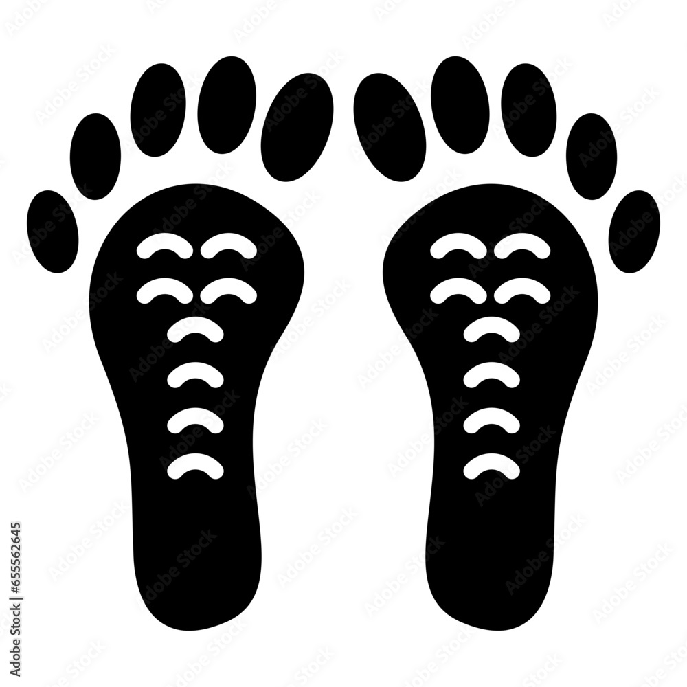 Vector Design Footprint Icon Style Vector Design Footprint Icon Style