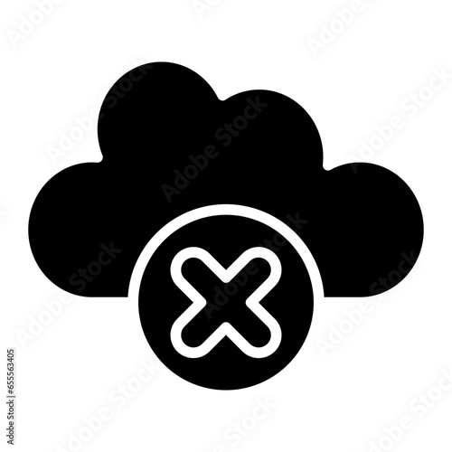 Vector Design Cloud Inaccessible Icon Style