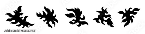 Set of silhouettes of leave...