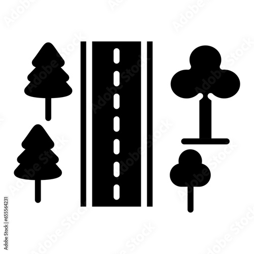Vector Design Roadside Icon Style