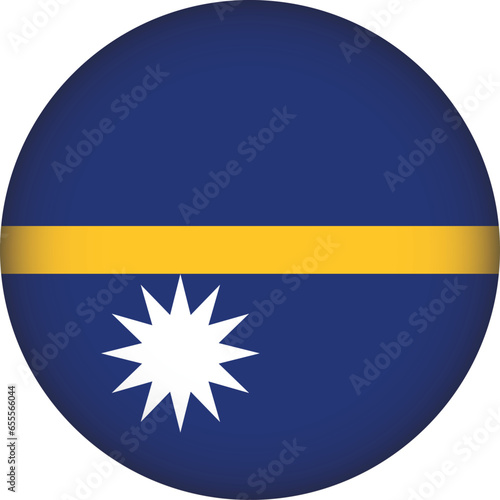 Nauru Flag Round Shape