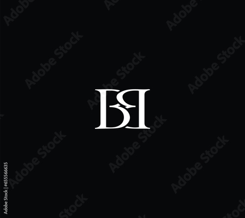 abstract letter B, BB company logo for business vector of the black color