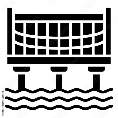 Vector Design Water Bridge Icon Style