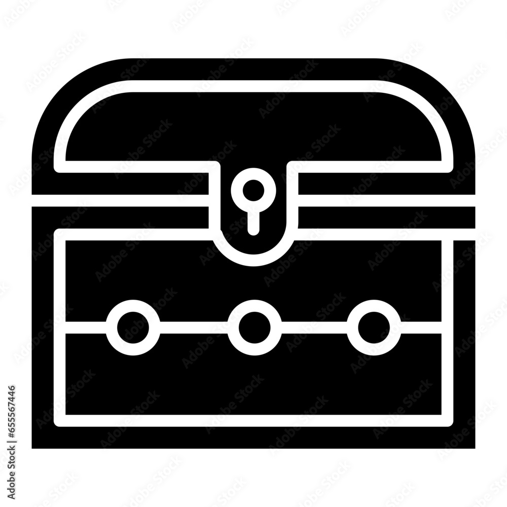 Vector Design Treasure Chest Icon Style Vector Design Treasure Chest Icon Style