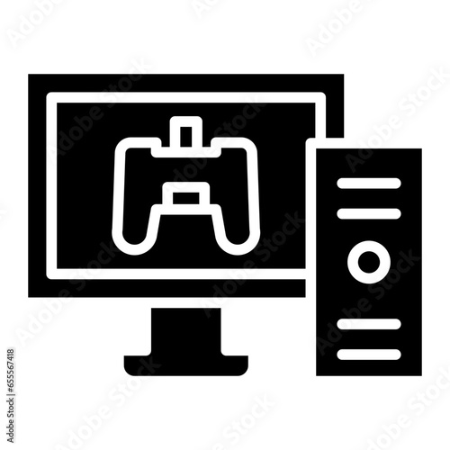 Vector Design Gaming Pc Icon Style