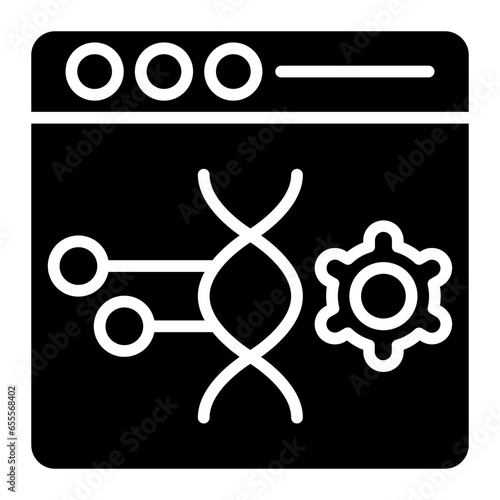 Vector Design Genetic Engineering Icon Style