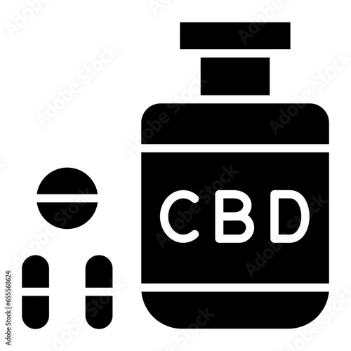 Vector Design Bio Cbd Per Capsule Icon Style