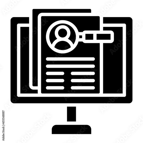 Vector Design Job search Icon Style