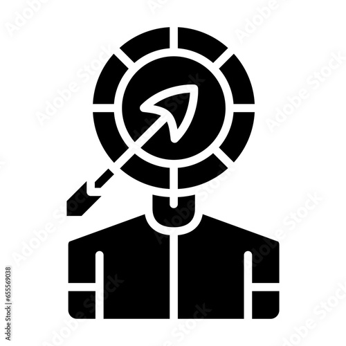 Vector Design Head Hunting Icon Style