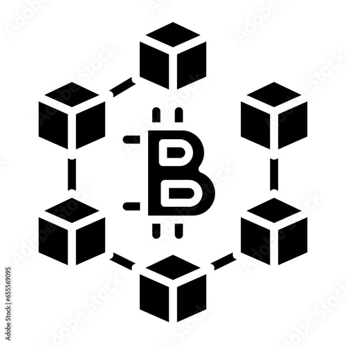 Vector Design Blockchain Icon Style