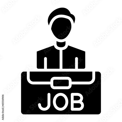 Vector Design Job Candidate Male Icon Style