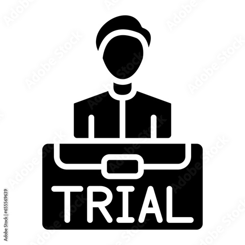 Vector Design Job Trial Icon Style
