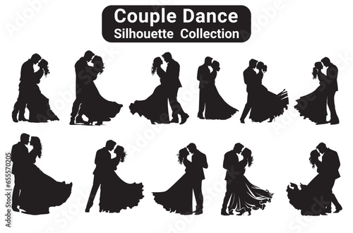 couple dance silhouette  collection