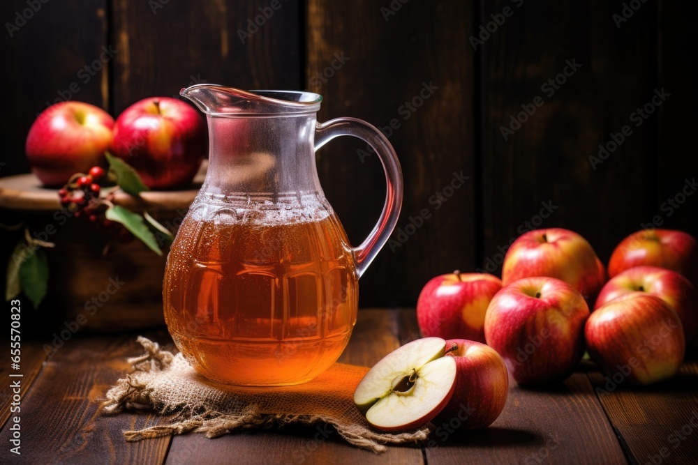 homemade apple cider in a glass jug homemade apple cider in a glass jug