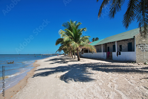 Beach of Carabane island, Casamance river, Ziguinchor Region, Senegal, West Africa photo